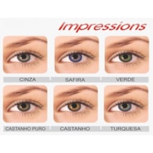 Lentes de Contato Coloridas Impressions Anual com Grau Lentes de Contato Coloridas Impressions Anual com Grau